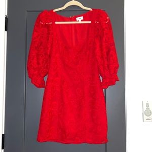 Red LPA lace dress
